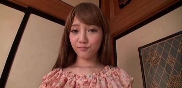  Subtitled Japanese AV star Rei Mizuna striptease to nudity